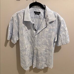 Bugatchi Light Blue Patterned Men's Shirt